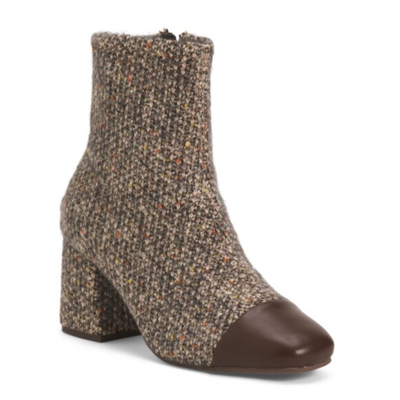 BC FOOTWEAR Natural/black Told Ya So Heeled Booties - Picture 1 of 2